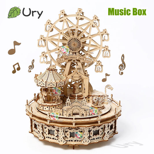 Ury 3D Wooden Puzzles Ferris Wheel Kit For Diy Gift