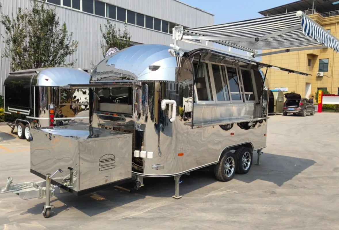 Heavy Duty Mobile Street Food Trailer Ice Cream BBQ