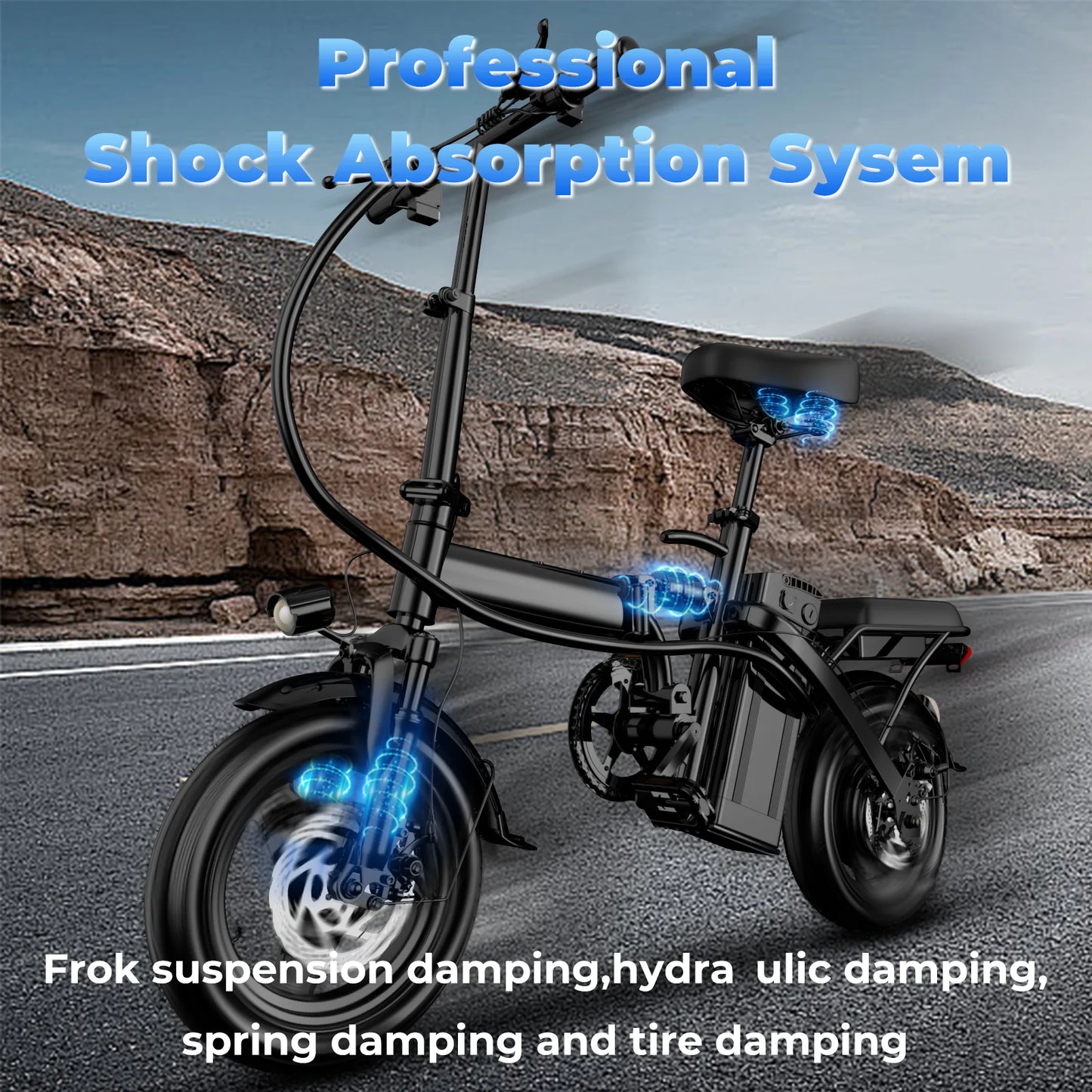 LELEKUAI 500W Folding Electric Bike 20 MPH With Battery