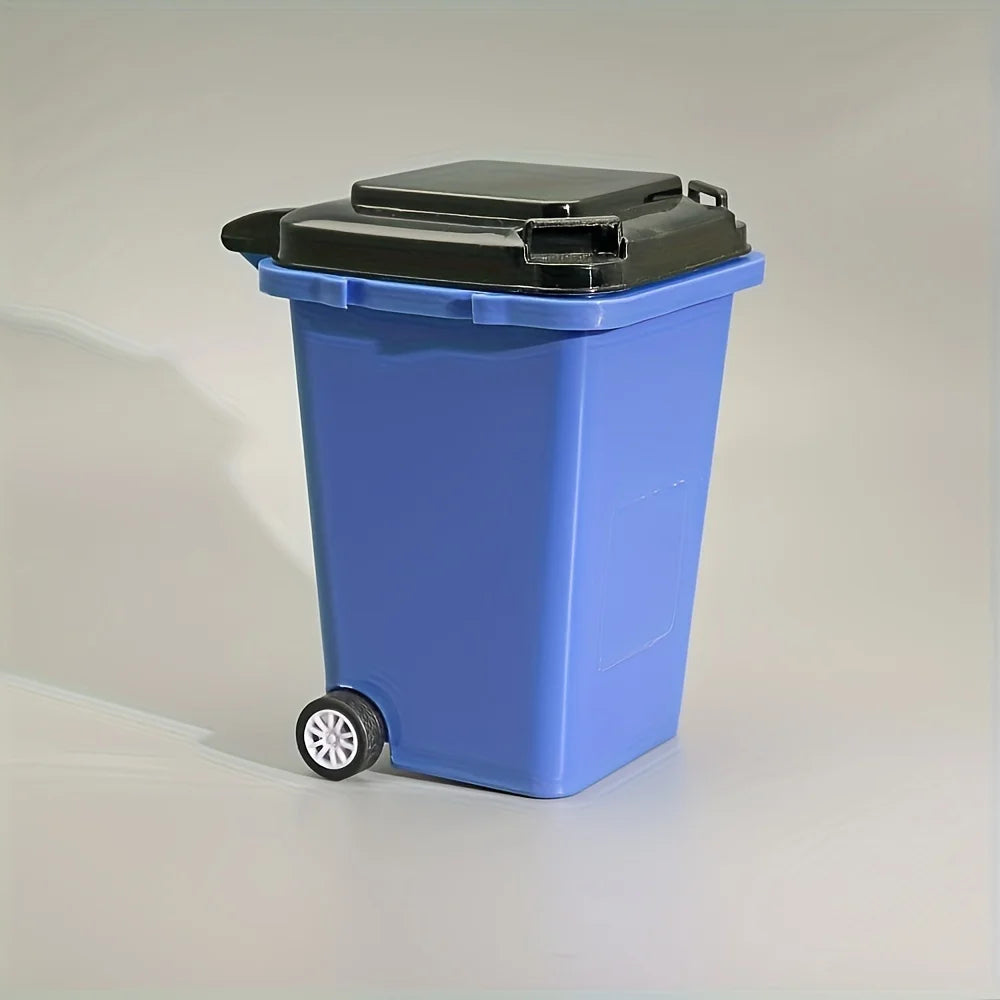 Portable Mini Desktop Trash Bin Pen Holder