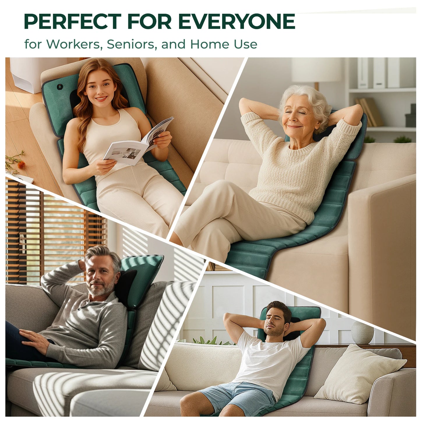 Full Body Massage Mat With Heat For Deep Relaxation