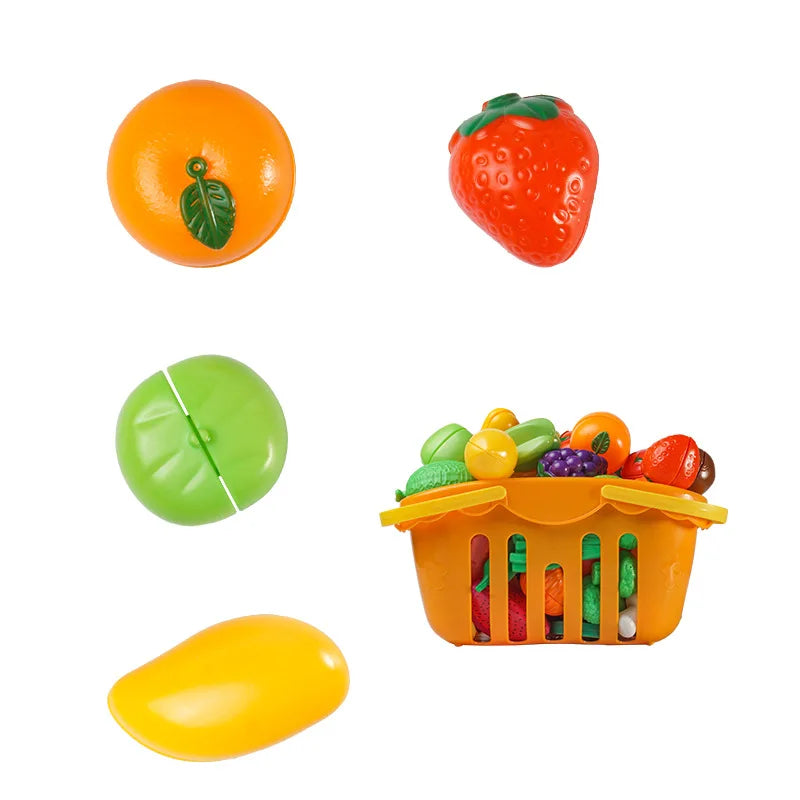 Vegetable Cutting Toys Set for Kids Safe Kitchen Pretend Play