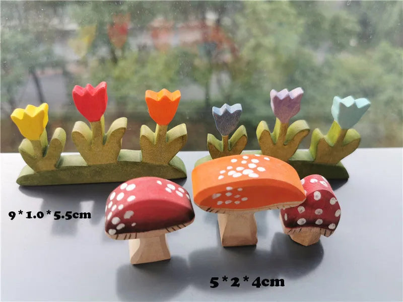 Jumpsecret Wooden Animals Stacking Blocks Set Basswood For Kids