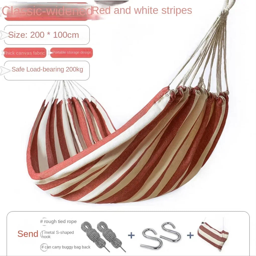 Thick Canvas Garden Swing Hammock Outdoor Hanging Chair