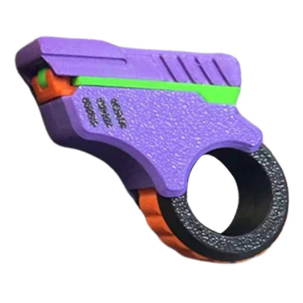 3D Printed Office Desk Fidget Gun Ring Toy for Stress