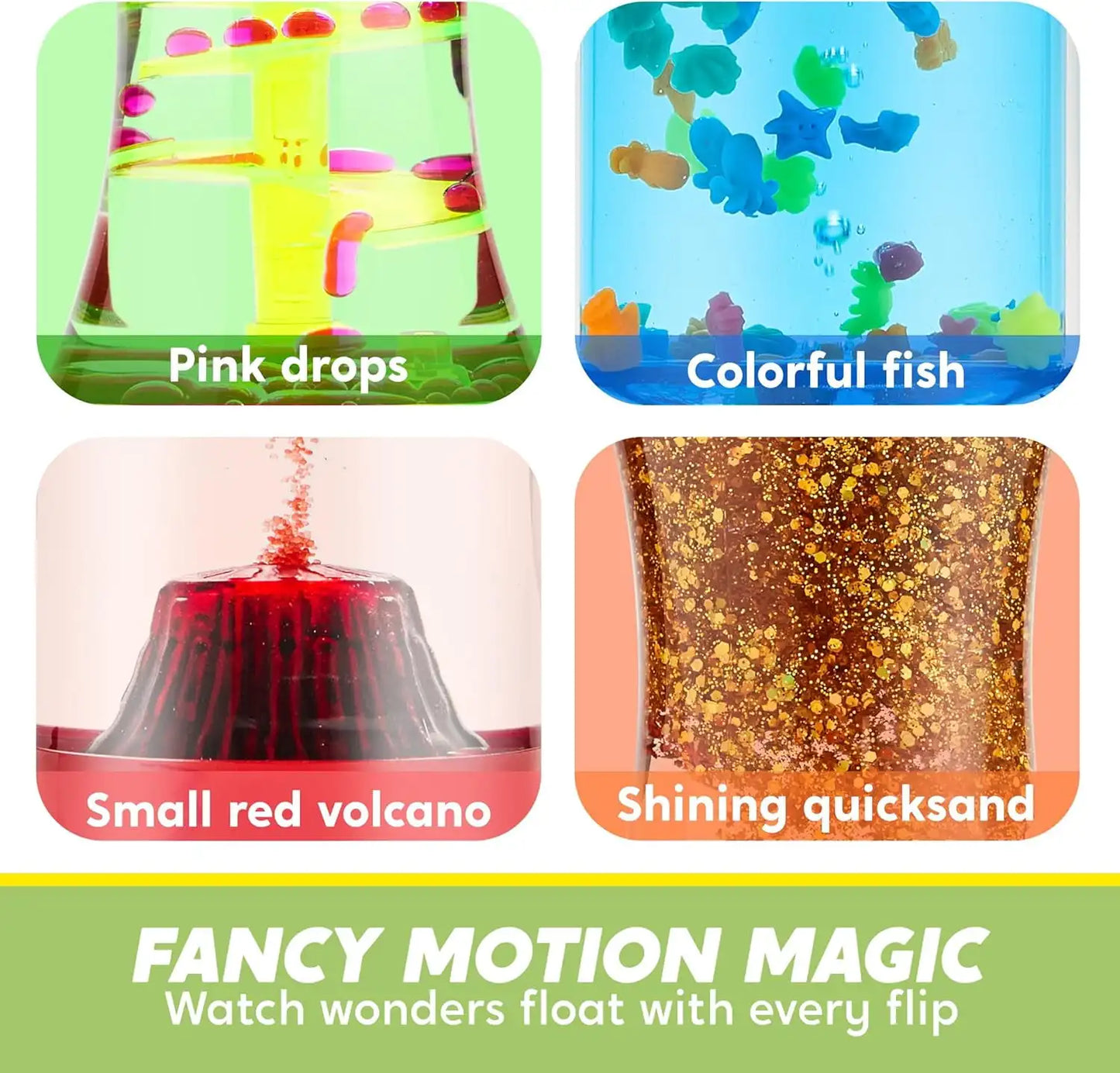 Joyfy 4 Pack Sensory Fidget Tubes For Autism Speech Therapy Calming Toys