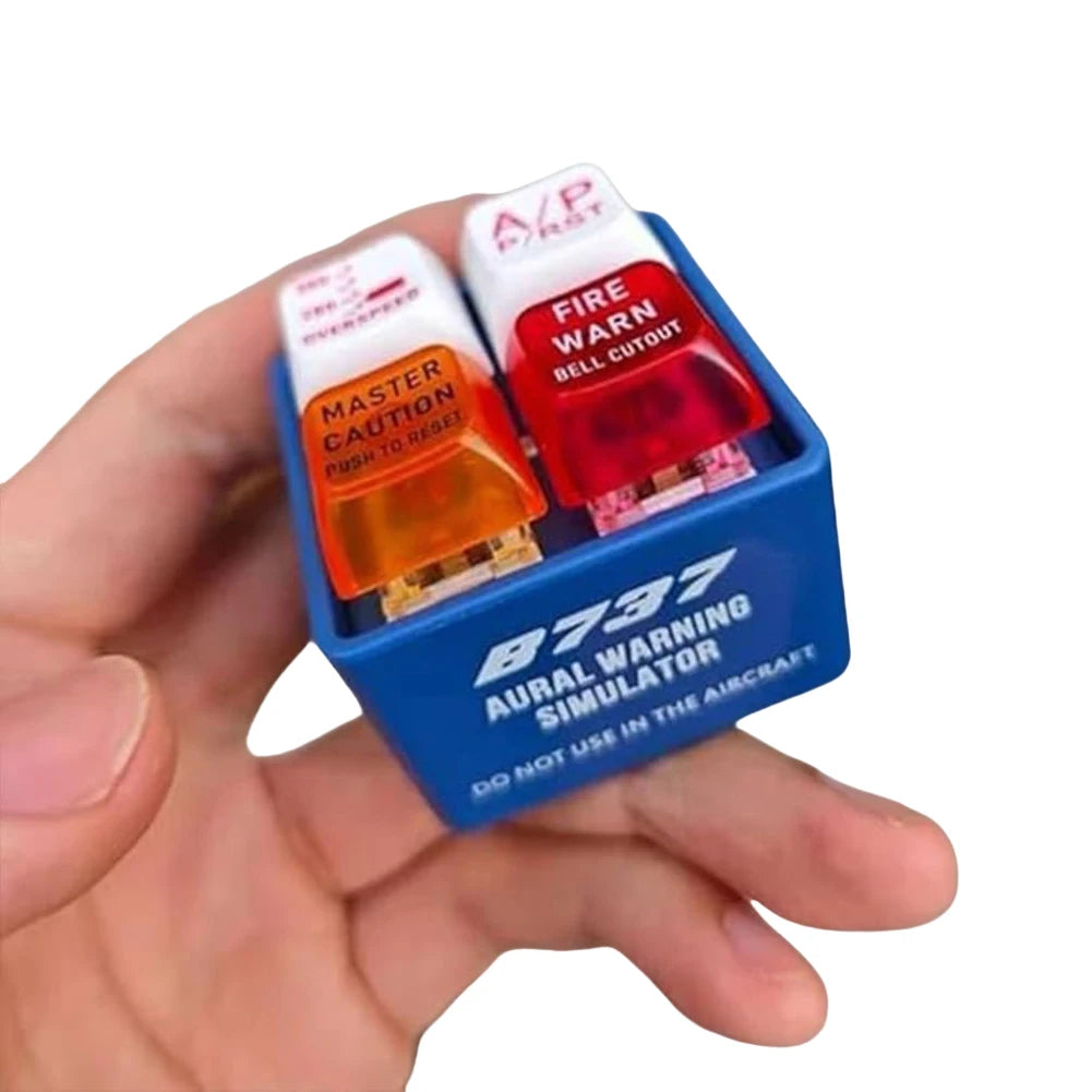 2PCS Emergency Alert Keychains with Light 4 Sounds for Travel Airplane(Blue Red)