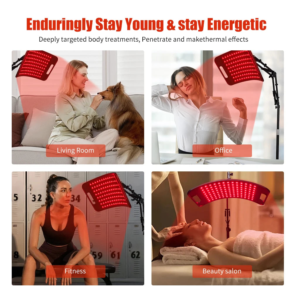 Near Infrared Light Therapy Panel 660nm 850nm For Face And Body With Stand