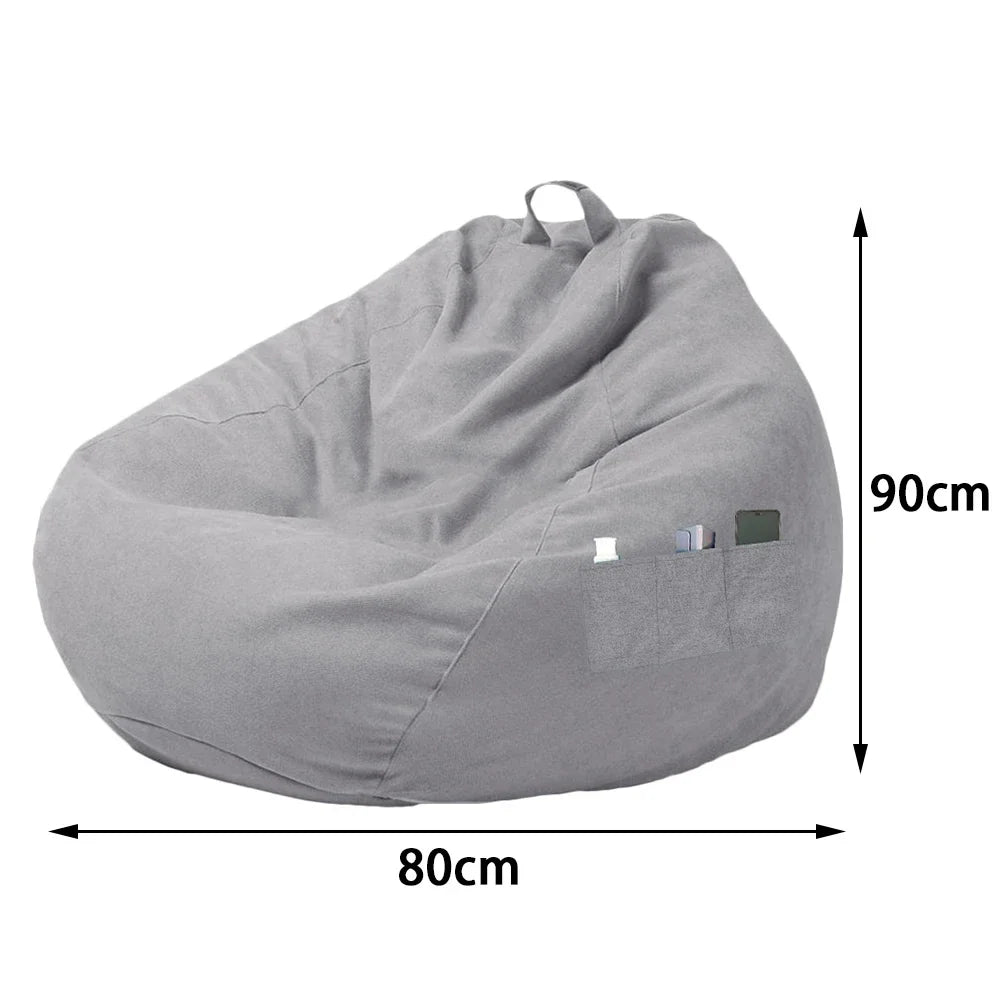 Bean Bag Chair Cover Soft Fluffy Fabric For Lazy Seat