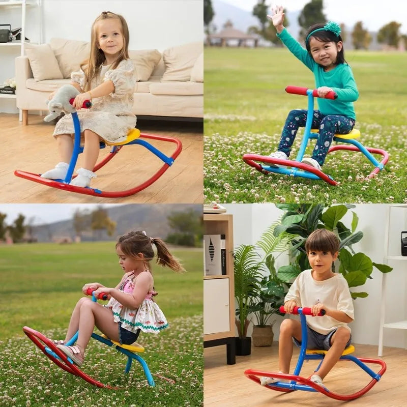 YTYIN Kids Rocking Horse Rocker Seesaw for Home Playground