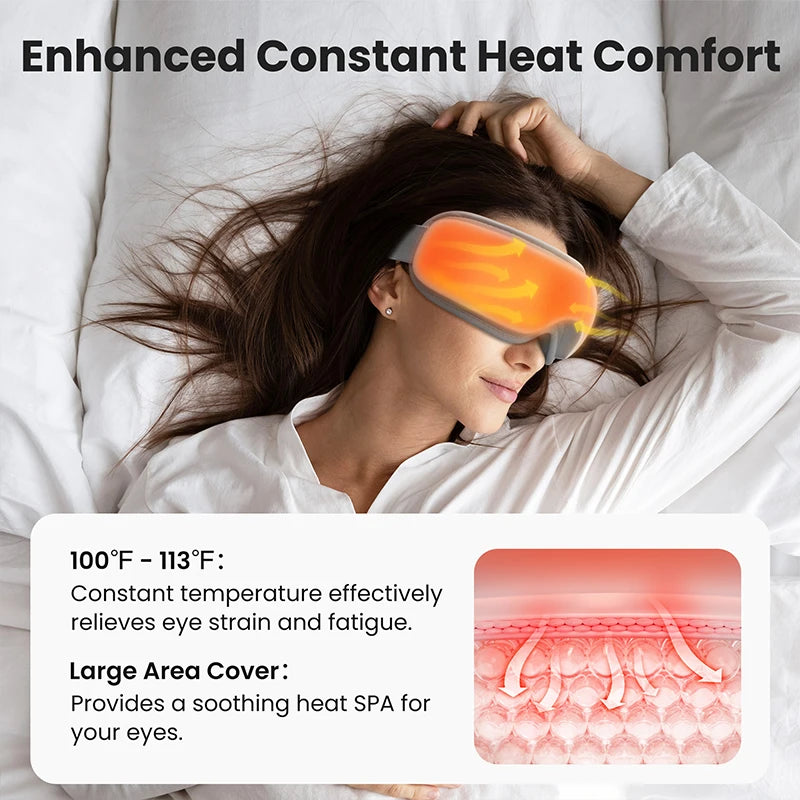Eye Massager With Heat Bluetooth Eye Mask For Migraine Relief