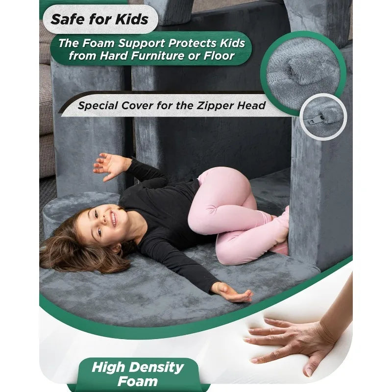 Modular Kids Play Couch 14pcs Sectional Sofa for Toddlers