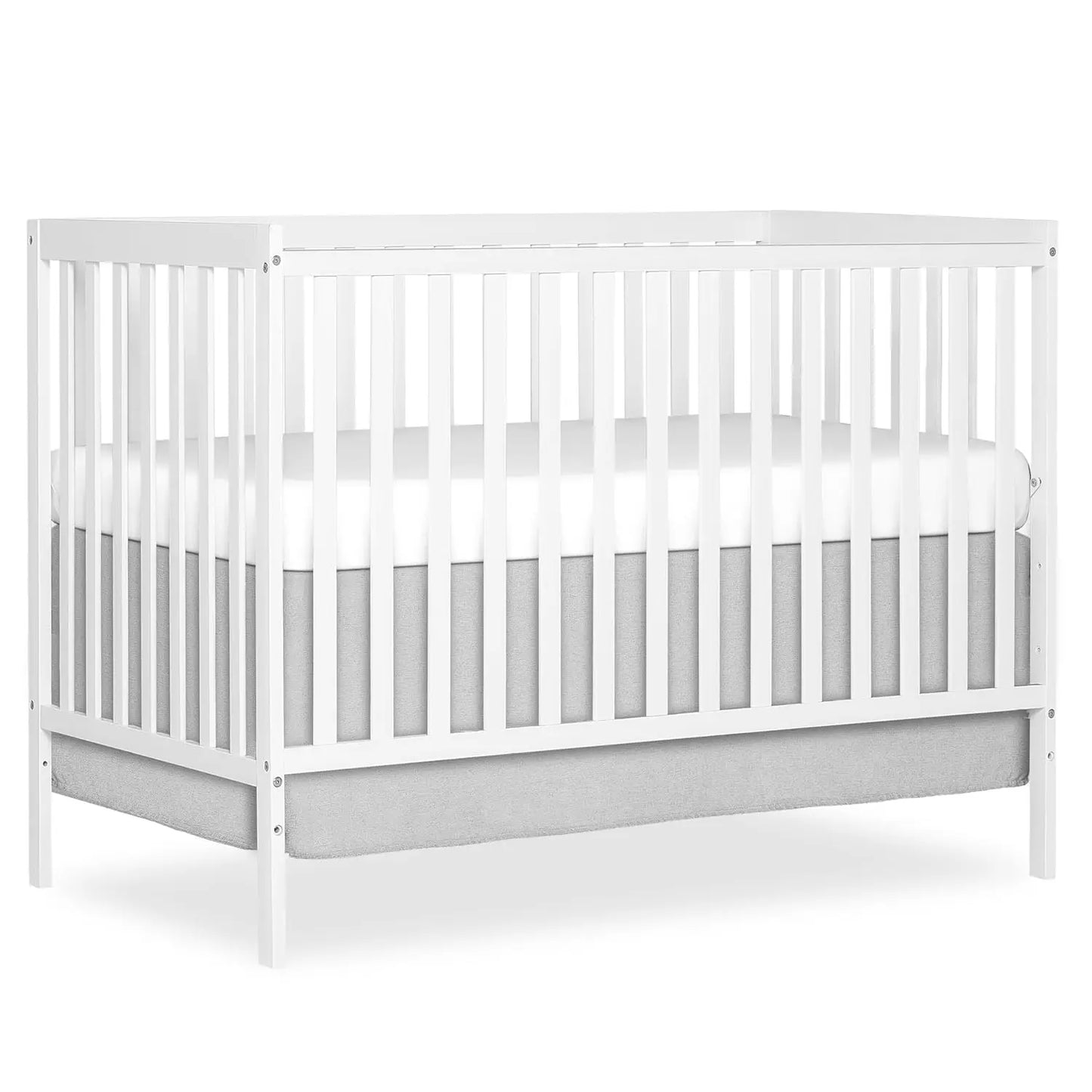 5-in-1 Convertible Baby Crib with Adjustable Height, Sustainable Pinewood, GREENGUARD Gold Certified for Safe Sleep