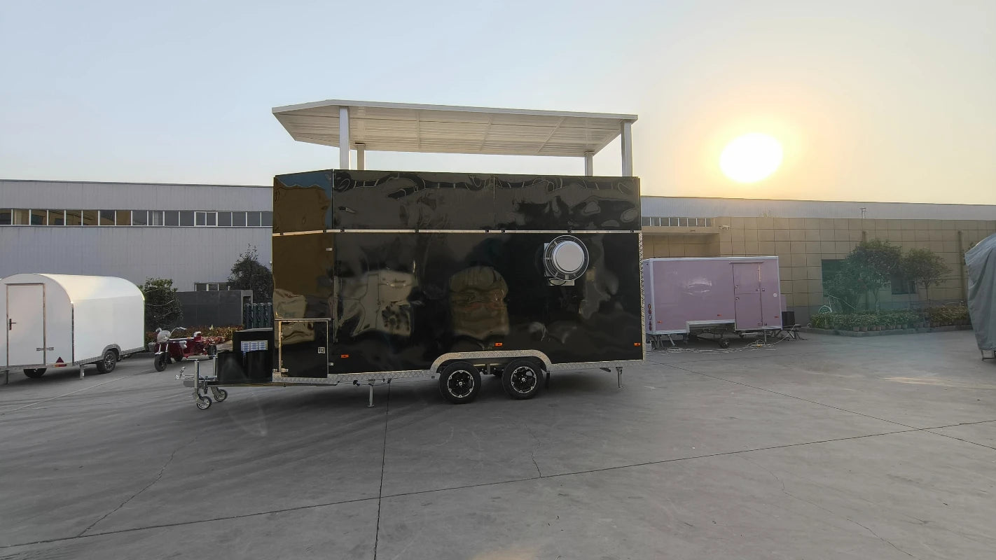 Heavy Duty Mobile Street Food Trailer Ice Cream BBQ
