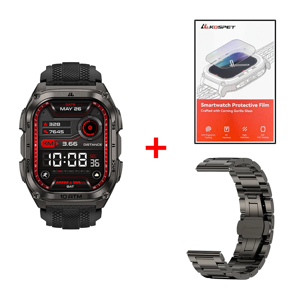 KOSPET Tank M4 Smart Watch GPS 10ATM Health Monitor