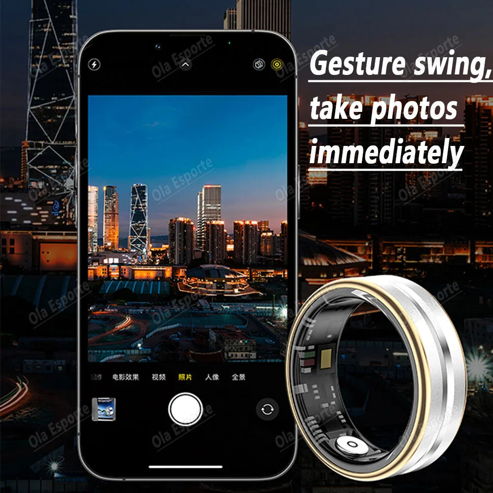 Ola Esporte Smart Ring Heart Rate Blood Oxygen IP68 Waterproof