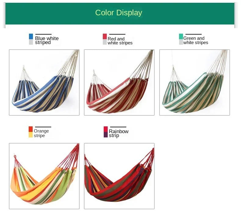 Thick Canvas Garden Swing Hammock Outdoor Hanging Chair