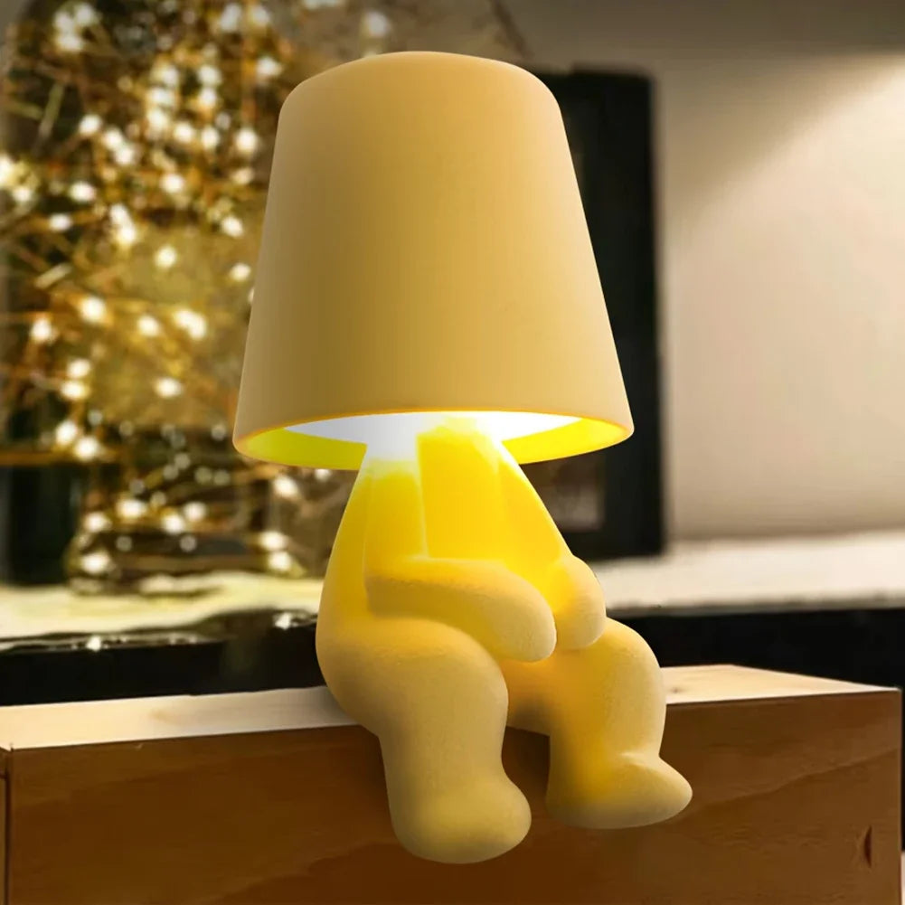 Little Naughty Boy Table Lamp Creative Shy Boy Night Light Small Book Lights for Children Bedroom Bedside Decoration Gift