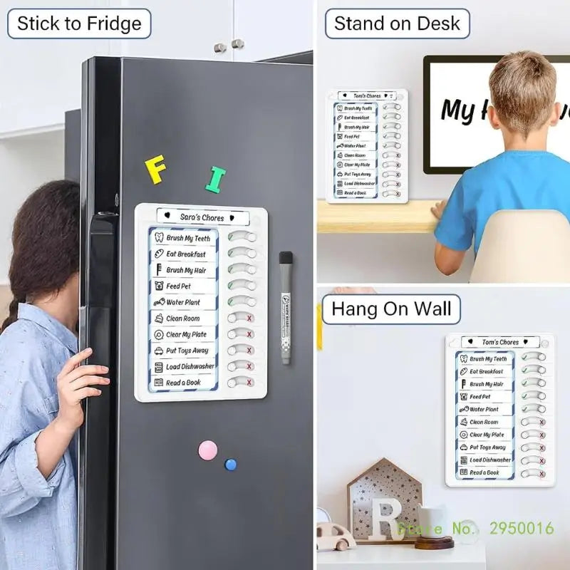 ADHD Erasable Sliding Chore Chart To Do List Routine Planner