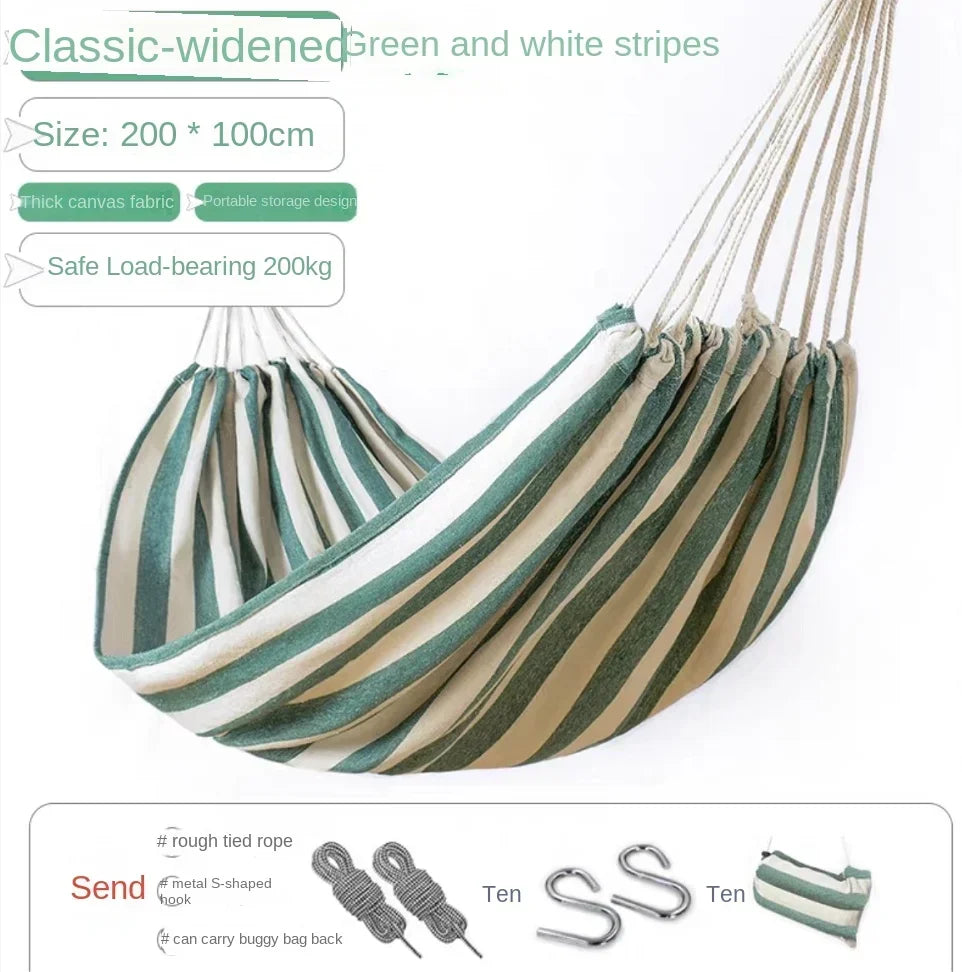 Thick Canvas Garden Swing Hammock Outdoor Hanging Chair