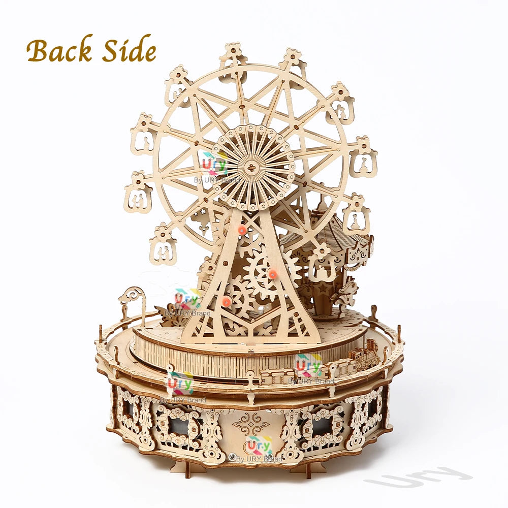 Ury 3D Wooden Puzzles Ferris Wheel Kit For Diy Gift