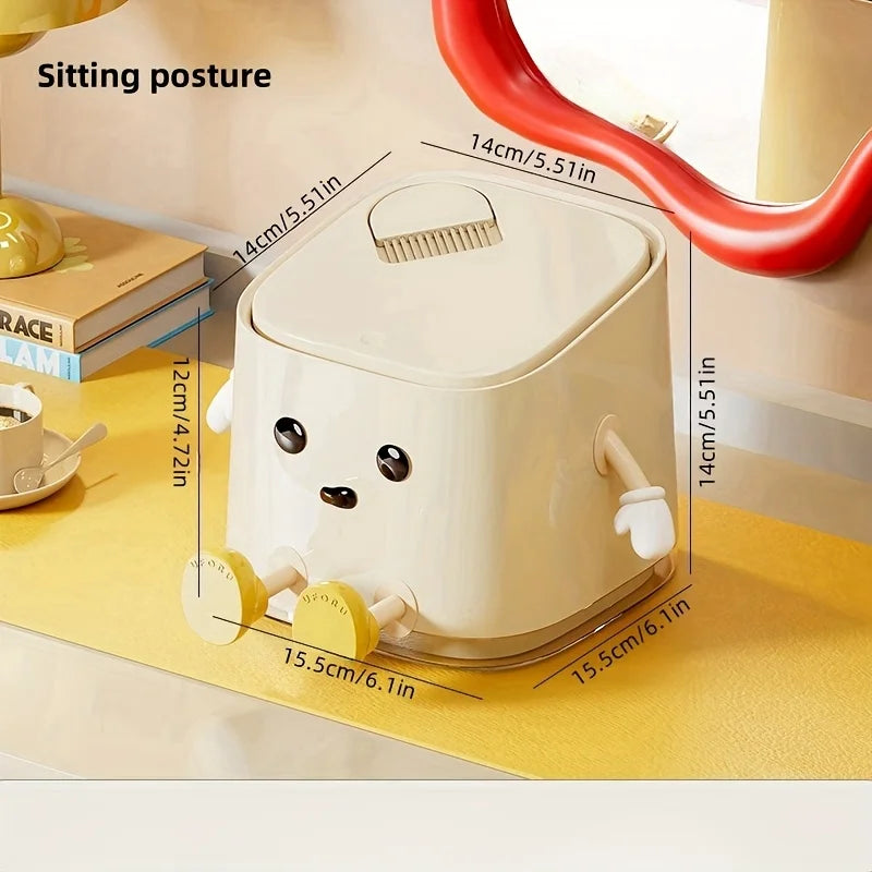 Cute Mini Desktop Trash Can For Office Desk Organization