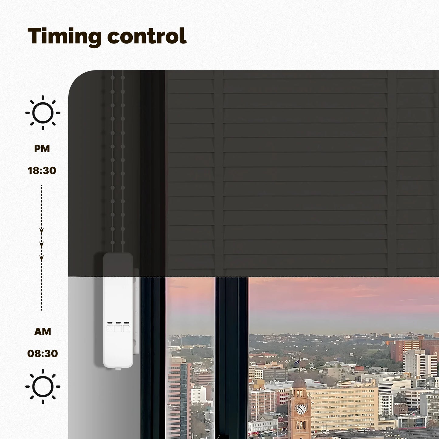 MOES Zigbee Chain Roller Blinds Smart Curtain Motor App Control