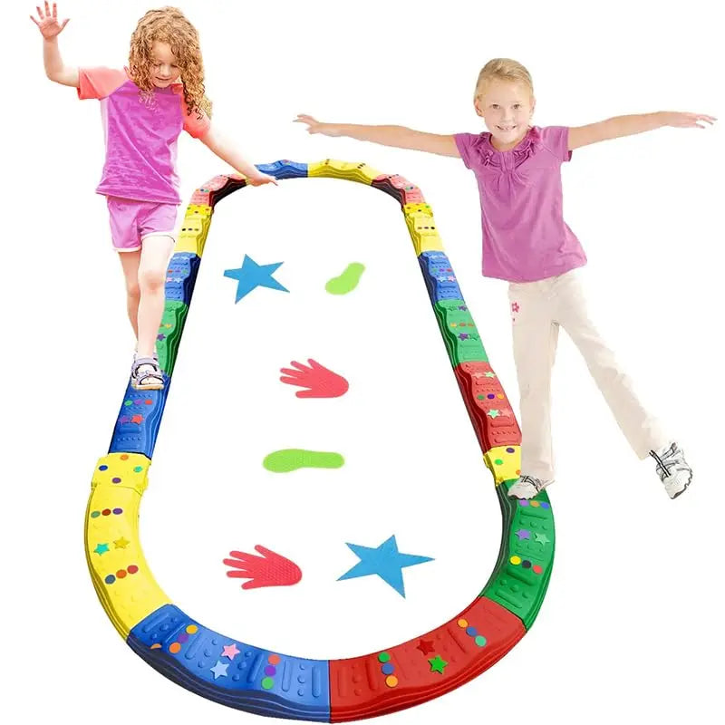 Kids Stepping Stones and Balance Beams Obstacle Course for Kids