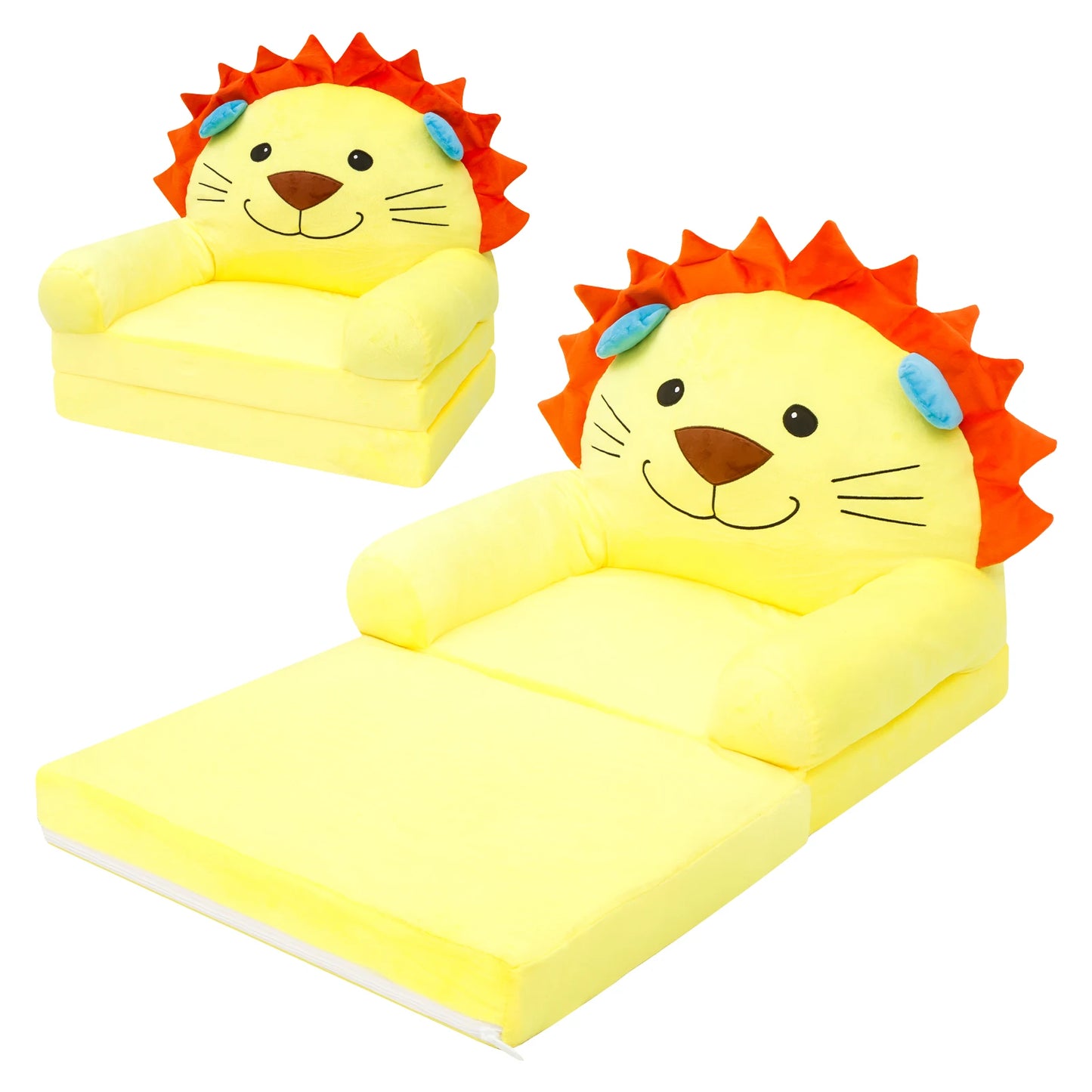 Foldable Kids Sofa Bed Seat Chair Foam Filled Reading Armchair