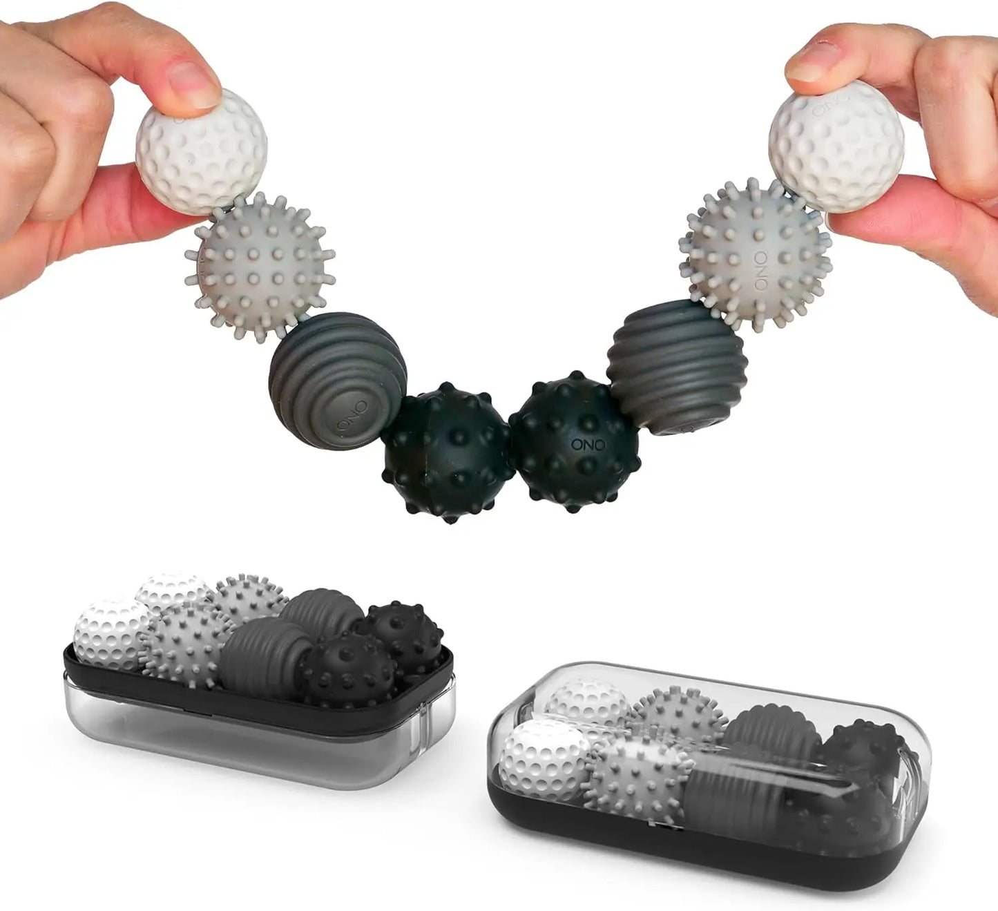 Textured Silicone Magnetic Fidget Balls Stress Relief Toy