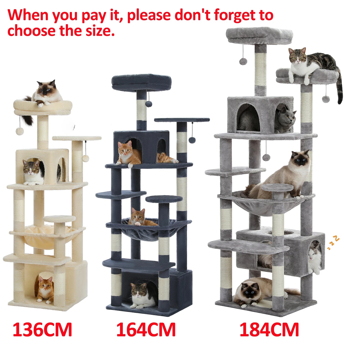 PAWZ Road Cat Tree Tower With Sisal Scratching Posts