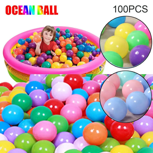 100Pcs Outdoor Beach Ball Set Soft Latex Foam Toys For Pool