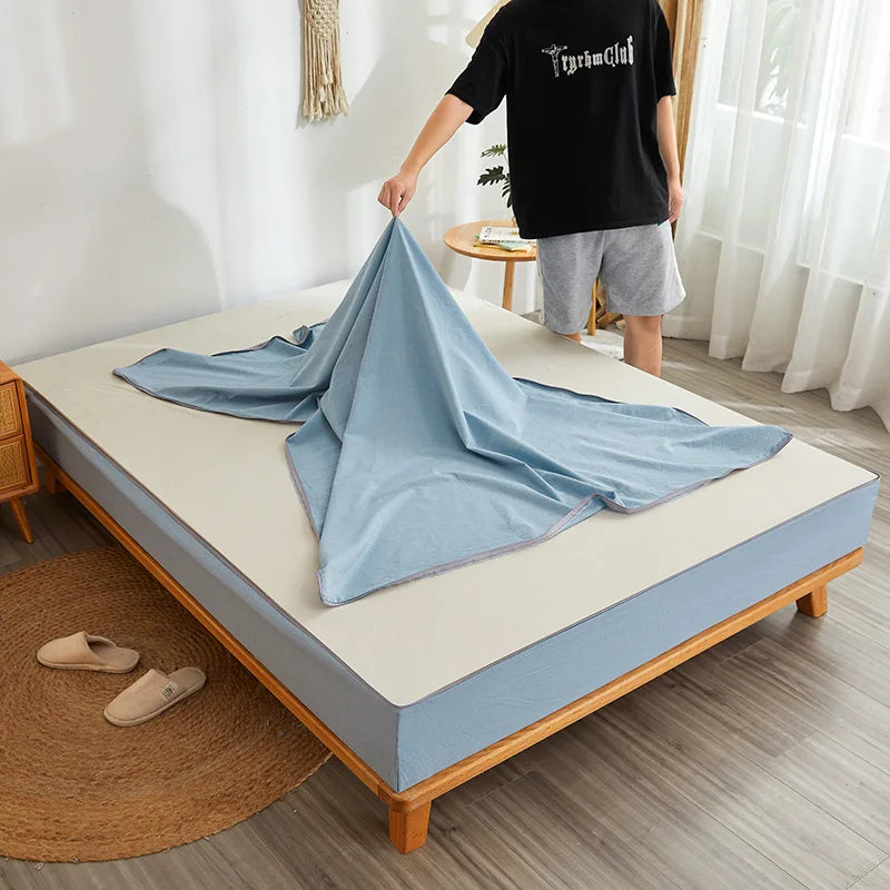 Dreamreal Zipper Fitted Bed Sheet 100 Percent Cotton Durable