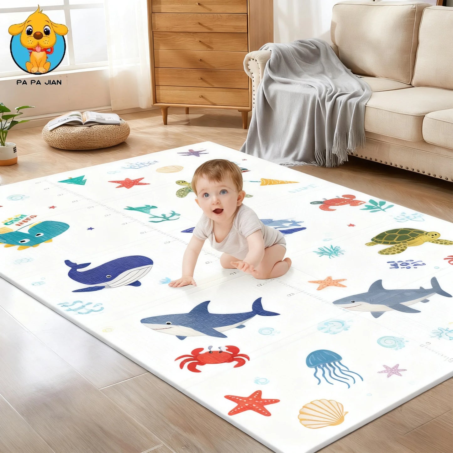 PA PA JIAN Premium Foldable Baby Play Mat XPE Foam