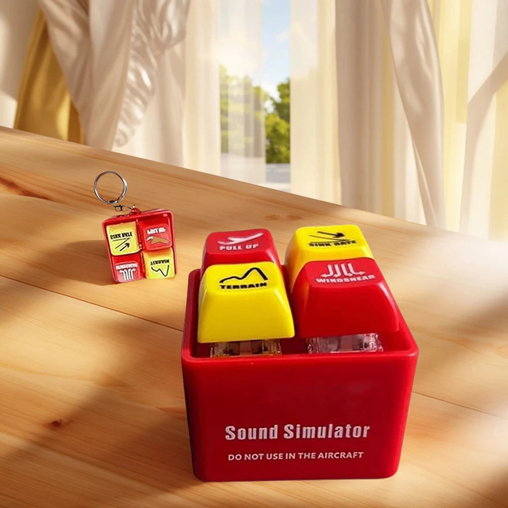 2PCS Emergency Alert Keychains with Light 4 Sounds for Travel Airplane(Blue Red)