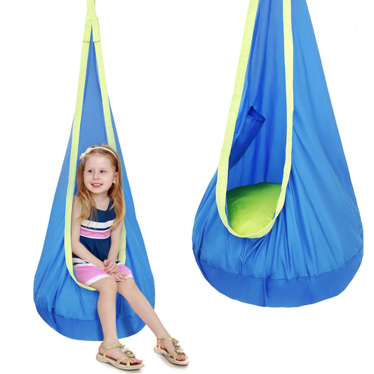 Sensory Swing Chair With Pocket Outdoor Hammock For Kids
