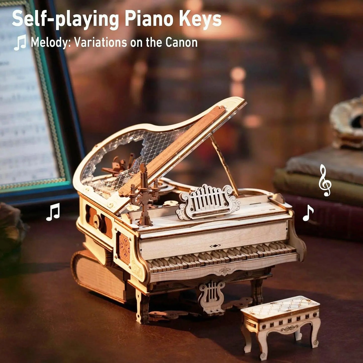 Robotime Rokr Magic Piano Self Playing Music Box AMK81