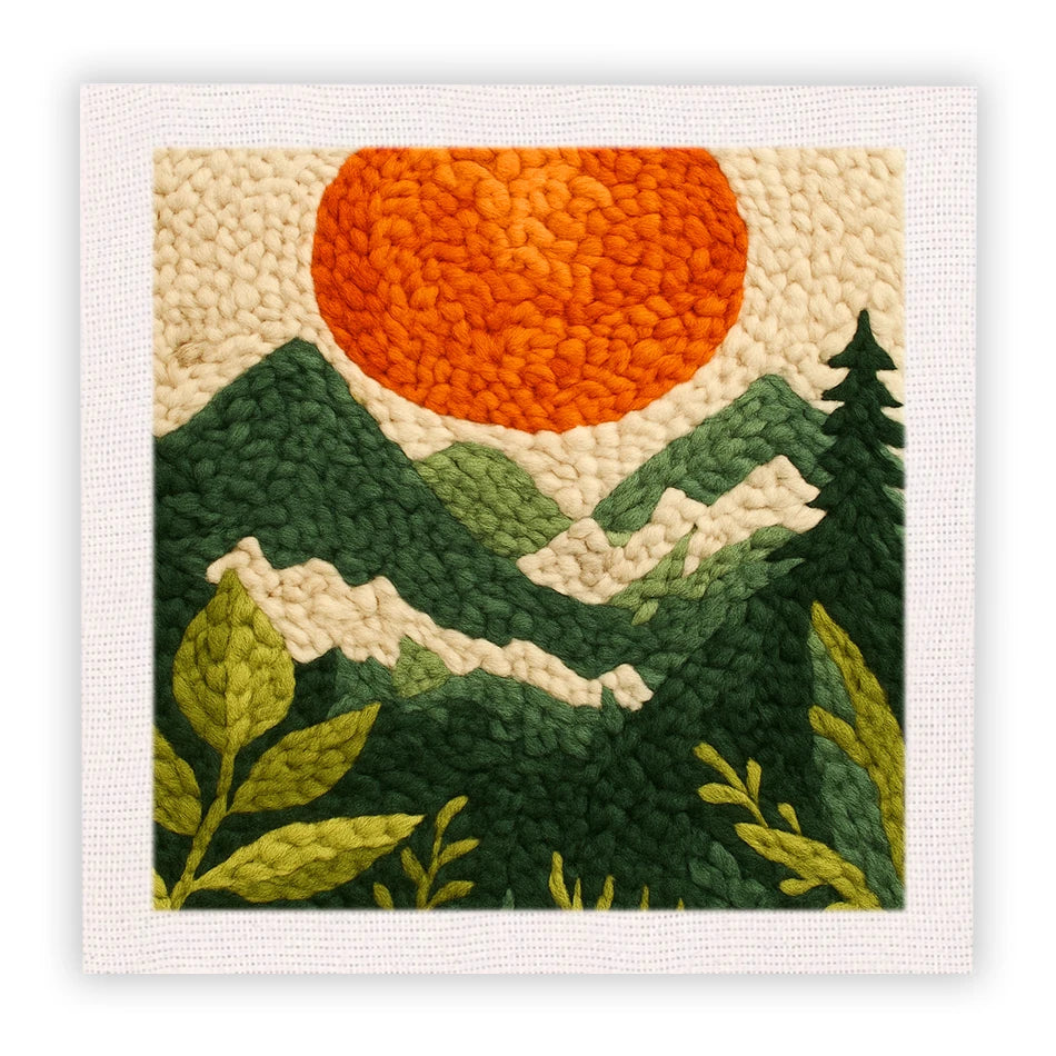 Punch Needle Embroidery Crafts Kit for Modern Home Decor Projects