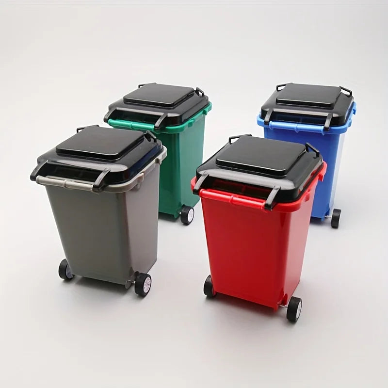 Portable Mini Desktop Trash Bin Pen Holder