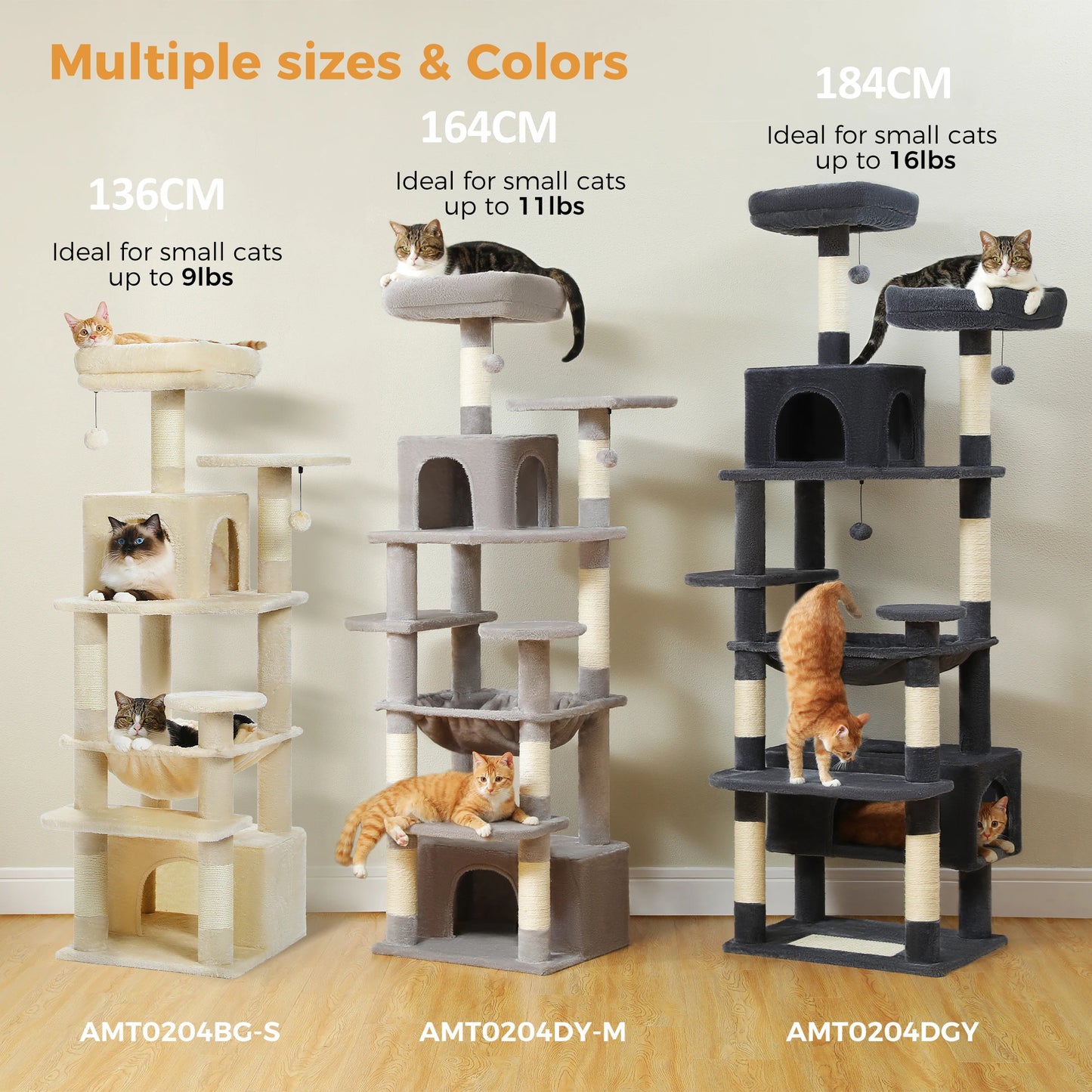 PAWZ Road Cat Tree Tower With Sisal Scratching Posts
