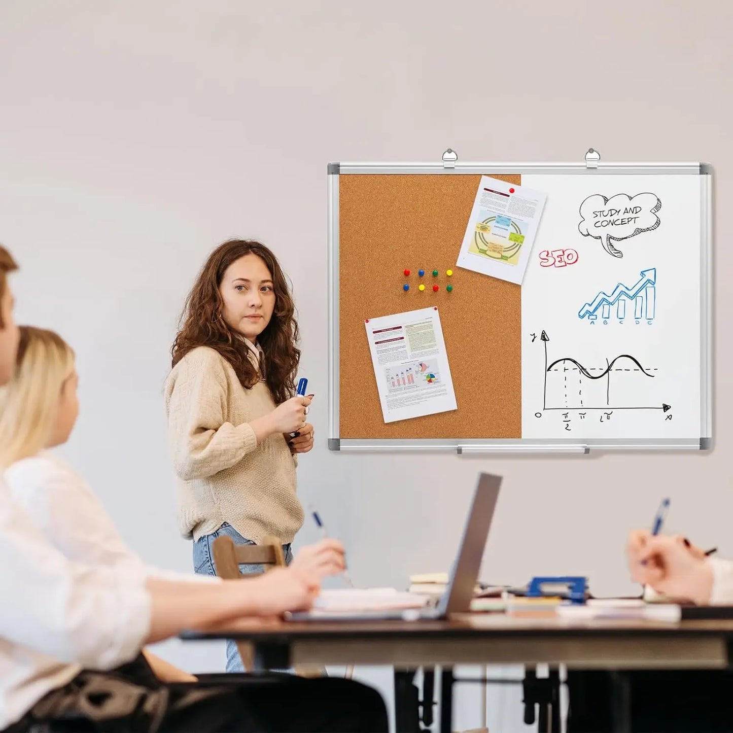 Magnetic Dry Erase Cork Board