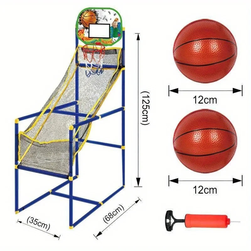 GowinbabyCN Arcade Basketball Game Set Indoor Play With Pump Balls