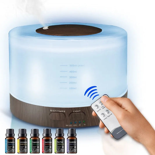 Miflame Ultrasonic Essential Oil Diffuser Humidifier for Home Aromatherapy