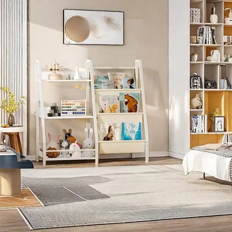 3-Tier Kids Bookshelf with Toy Storage Organizer