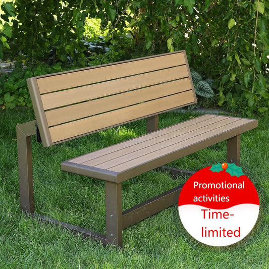 Lifetime 60054 Convertible Bench Table With Faux Wood Construction