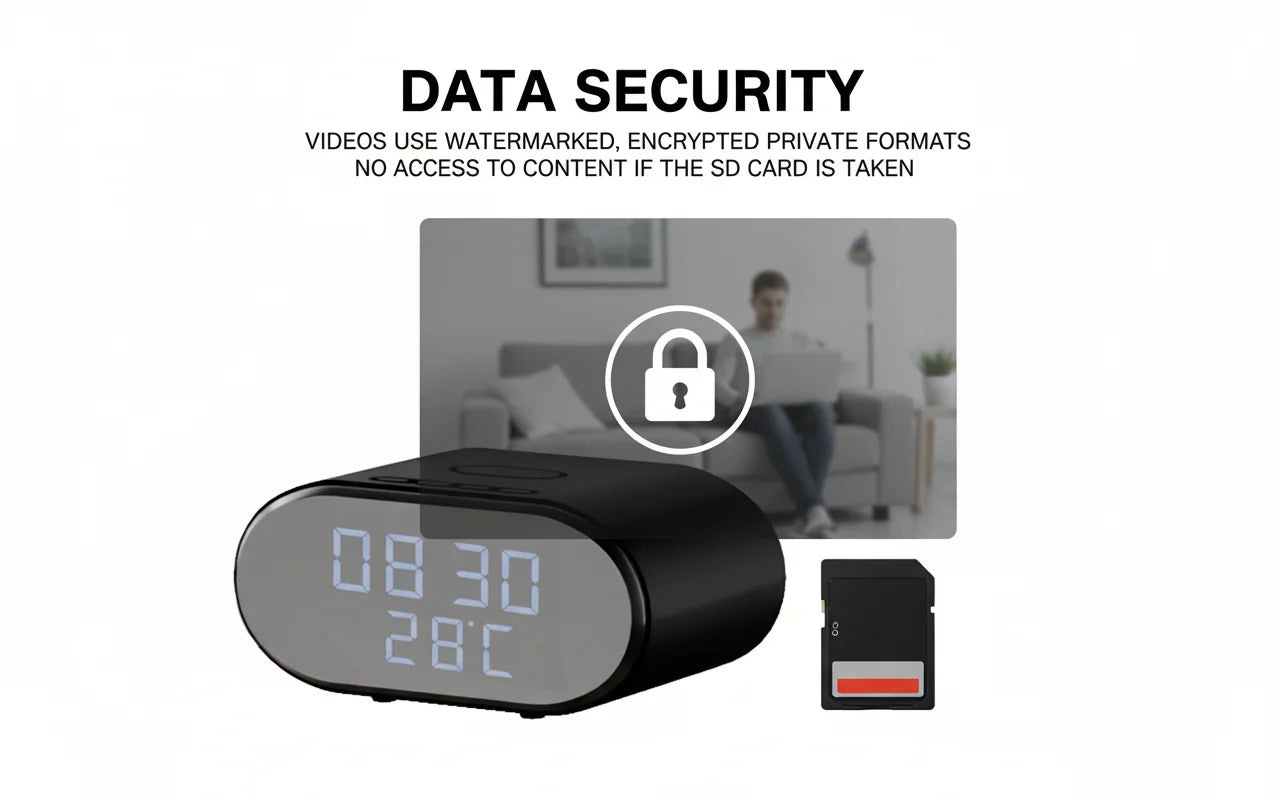 4K Ultra HD Clock Camera with WiFi Security and Alarm