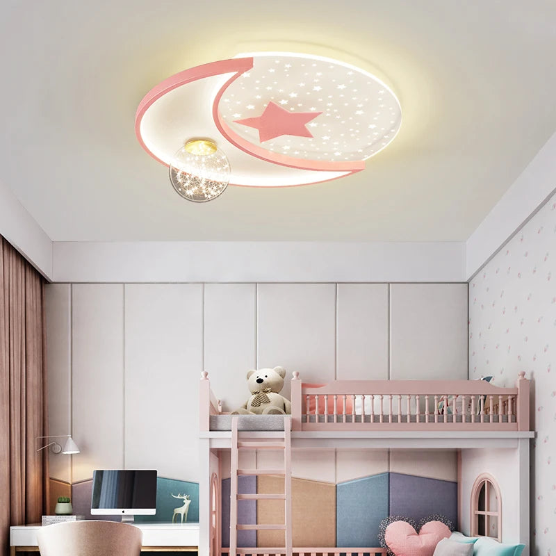 Jiayoor Modern Children Room LED Ceiling Light Star Lamp Bedroom