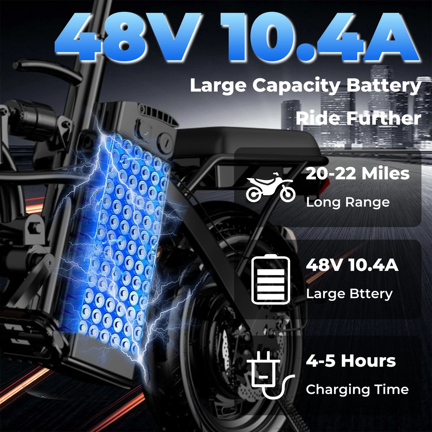 LELEKUAI 500W Folding Electric Bike 20 MPH With Battery